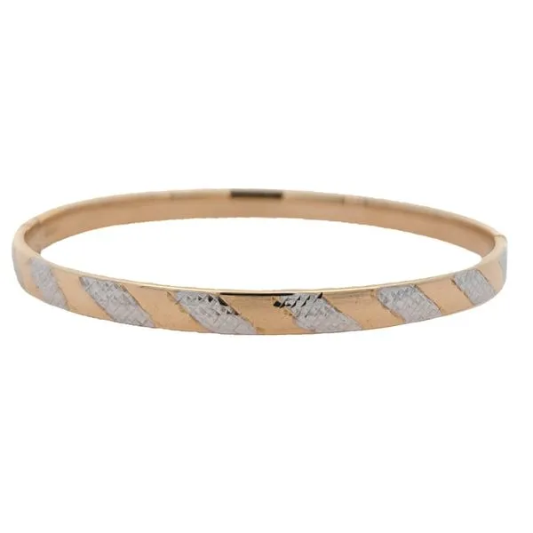 10K Two-Toned Gold Twist Bangle Harmony Jewellers Grimsby, ON
