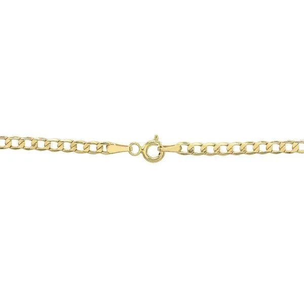 10K Yellow Gold 1mm Curb Link Anklet 9