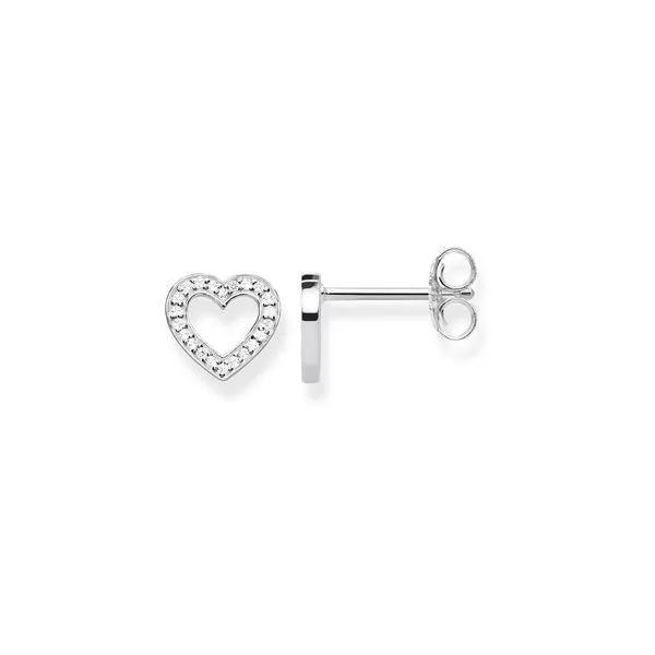 The heart-shaped THOMAS SABO ear studs featuring high-quality workmanship are a sign of eternal love FINAL SALE Harmony Jewellers Grimsby, ON