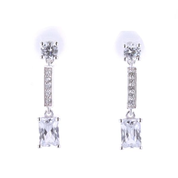 Angular White Stone Earrings Harmony Jewellers Grimsby, ON