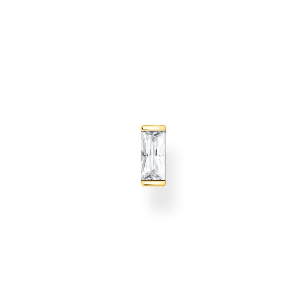 Single Ear Stud White Stone Gold Harmony Jewellers Grimsby, ON