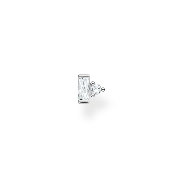 Single Ear Stud White Stone Silver Harmony Jewellers Grimsby, ON