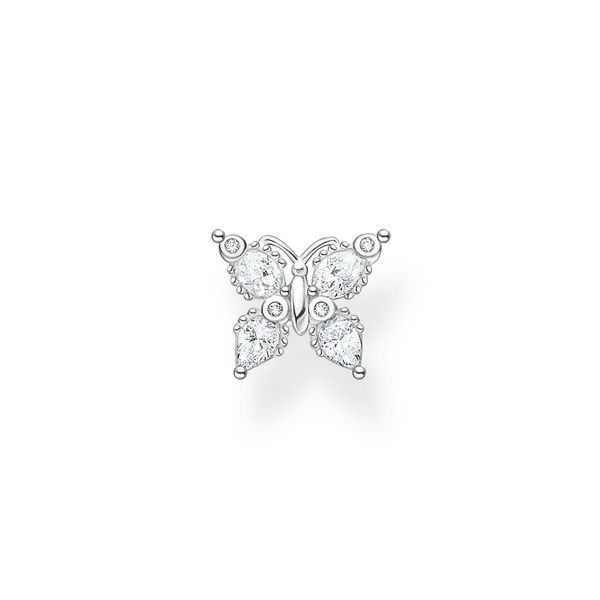 Single Ear Stud Butterfly White Stones Harmony Jewellers Grimsby, ON