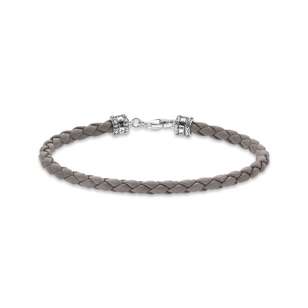 Thomas Sabo Leather bracelet grey Harmony Jewellers Grimsby, ON