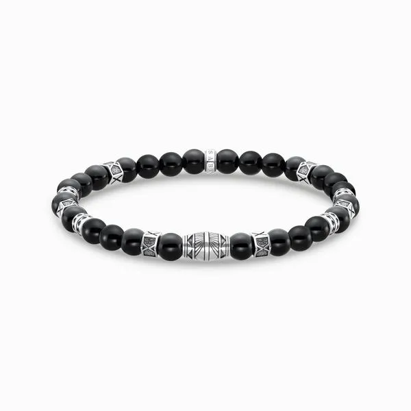 Thomas Sabo Sterling Silver Black Onyx Bead Bracelet Harmony Jewellers Grimsby, ON