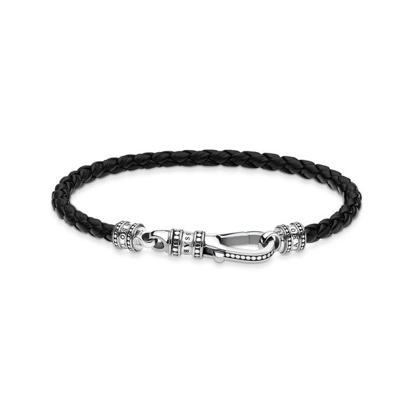 Thomas Sabo Sterling Silver Blackened Leather Bracelet Harmony Jewellers Grimsby, ON