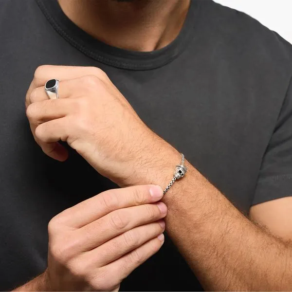 Thomas Sabo Sterling Silver Skull Crown Bracelet Image 2 Harmony Jewellers Grimsby, ON