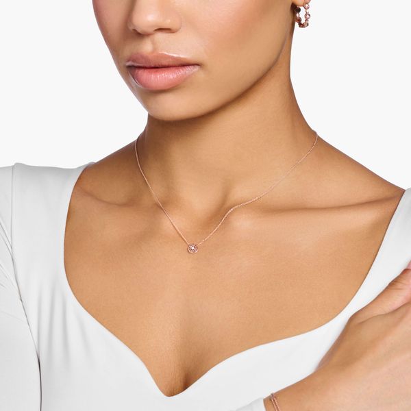 Thomas Sabo Sterling Silver Rose Gold Plated CZ Necklace Image 2 Harmony Jewellers Grimsby, ON