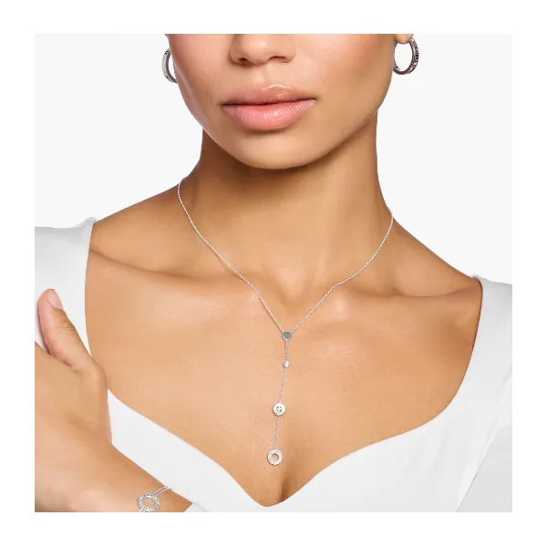 Thomas Sabo Sterling Silver CZ Drop Necklace Image 2 Harmony Jewellers Grimsby, ON