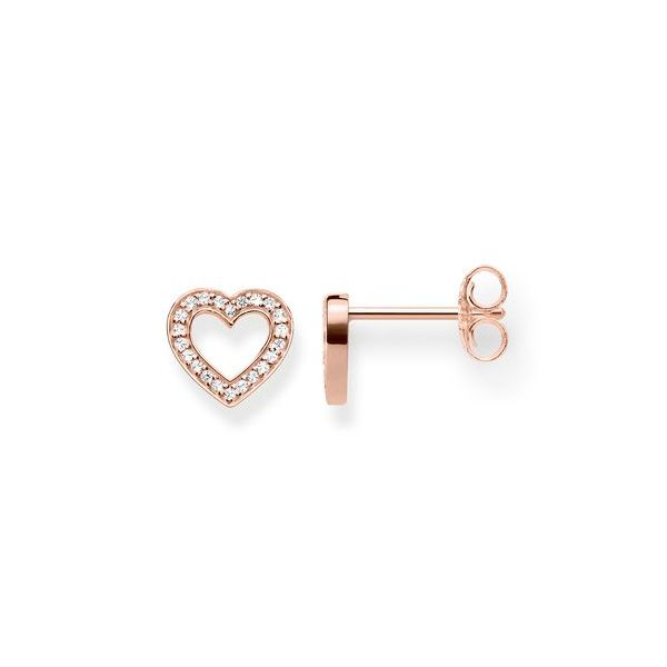 The heart-shaped THOMAS SABO ear studs featuring high-quality workmanship are a sign of eternal love FINAL SALE Harmony Jewellers Grimsby, ON