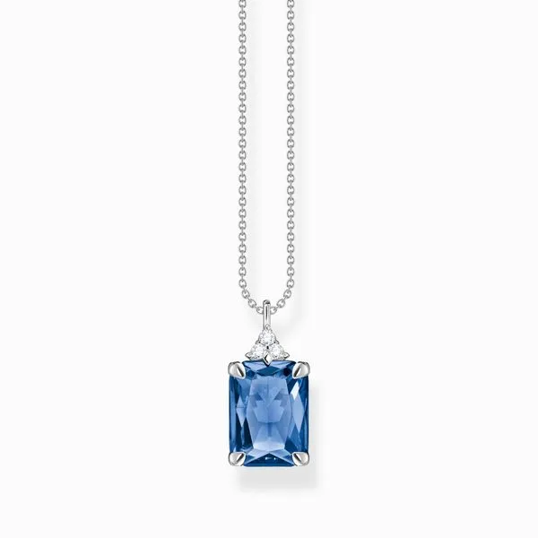 Thomas Sabo Sterling Silver Blue Stone and CZ Necklace Harmony Jewellers Grimsby, ON