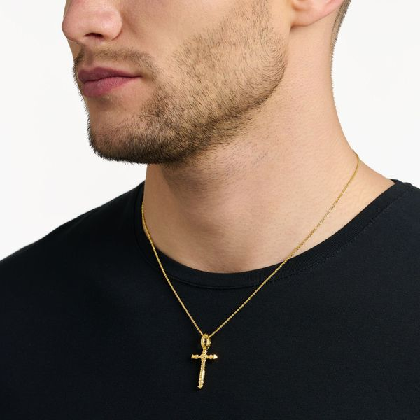 Thomas Sabo Sterling Silver Gold Plated Cross Pendant Image 3 Harmony Jewellers Grimsby, ON