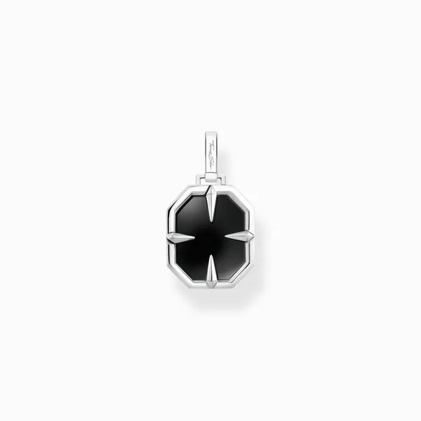 Thomas Sabo Sterling Silver Black Compass Star Pendant Image 2 Harmony Jewellers Grimsby, ON