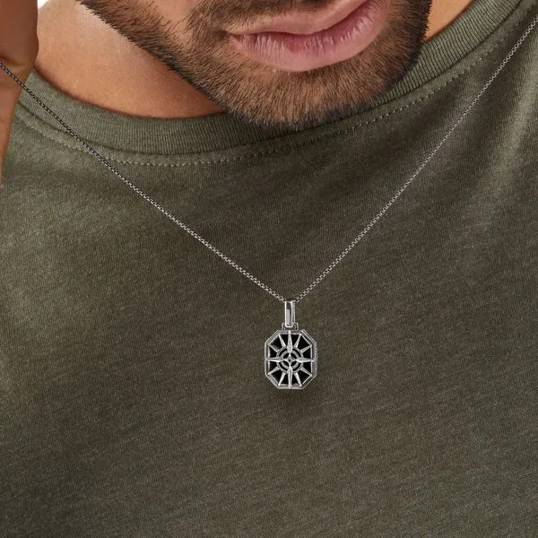 Thomas Sabo Sterling Silver Black Compass Star Pendant Image 3 Harmony Jewellers Grimsby, ON