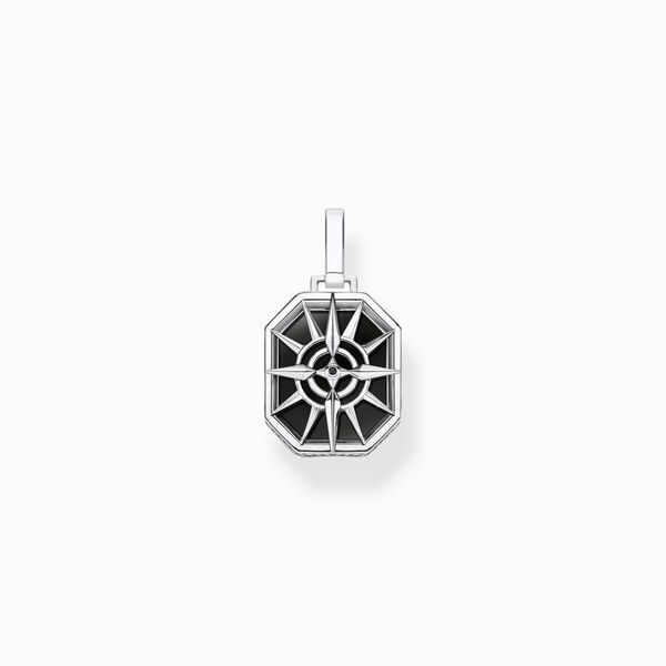 Thomas Sabo Sterling Silver Black Compass Star Pendant Harmony Jewellers Grimsby, ON