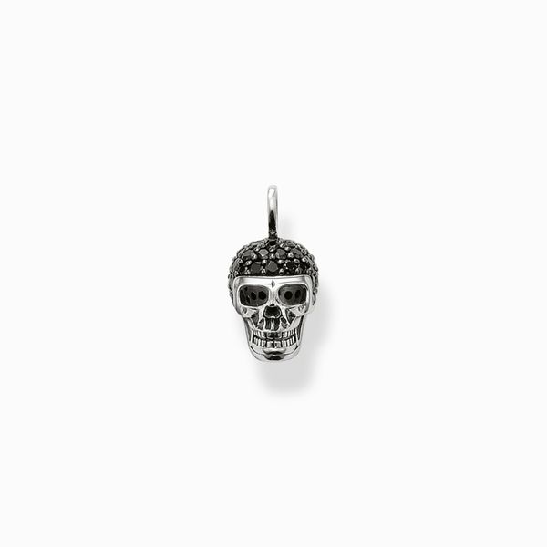 Thomas Sabo Sterling Silver Black CZ Skull Pendant Harmony Jewellers Grimsby, ON