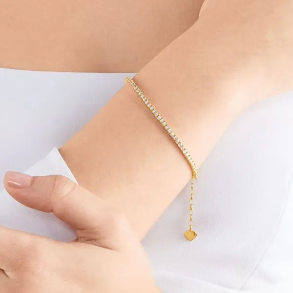 Thomas Sabo Sterling Silver Gold Plated CZ Tennis Bracelet Image 2 Harmony Jewellers Grimsby, ON