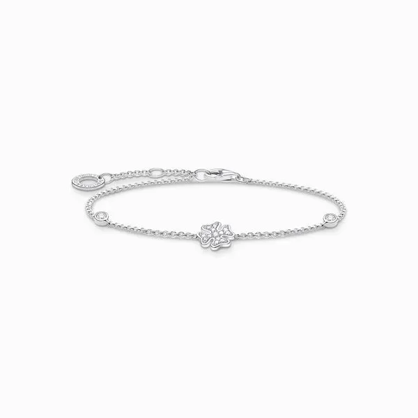 Bracelet Cloverleaf with Stones - Silver Harmony Jewellers Grimsby, ON