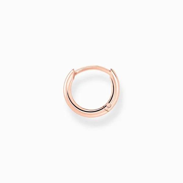 Thomas Sabo Sterling Silver Rose Gold Plated Single Hoop Earring Image 2 Harmony Jewellers Grimsby, ON