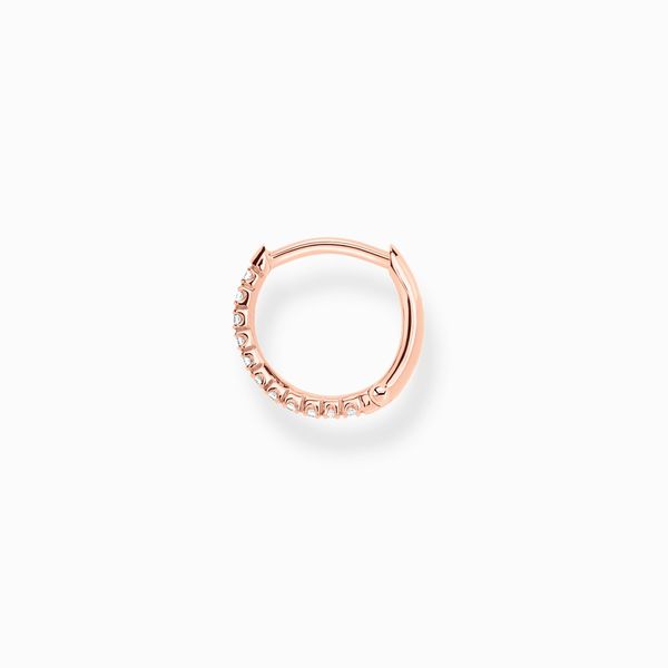 Thomas Sabo Sterling Silver Rose Gold Plated CZ Single Hoop Earring Image 2 Harmony Jewellers Grimsby, ON