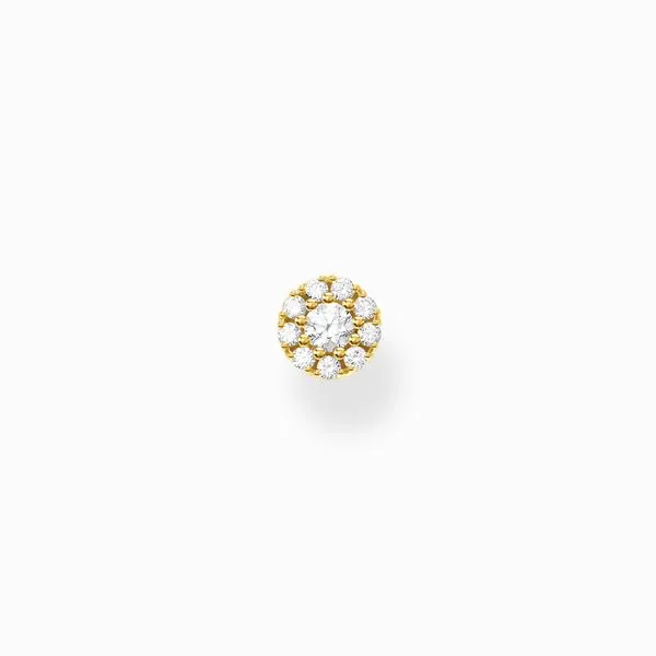 Thomas Sabo Sterling Silver Gold Plated CZ Single Stud Earring Harmony Jewellers Grimsby, ON