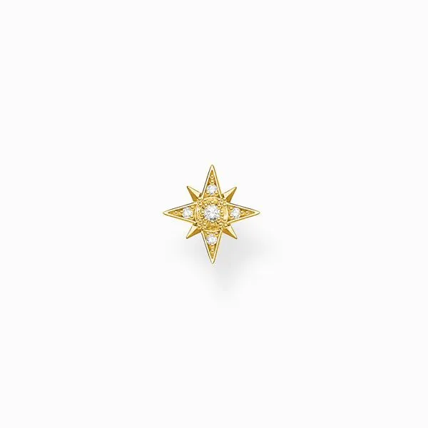 Thomas Sabo Sterling Silver Gold Plated CZ Star Single Stud Earring Harmony Jewellers Grimsby, ON
