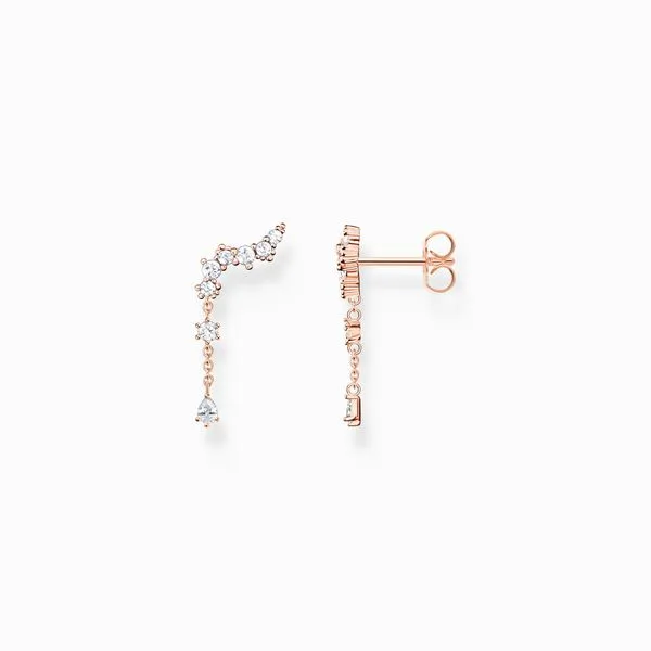 Thomas Sabo Sterling Silver Rose Gold Plated CZ Ear Climbers Harmony Jewellers Grimsby, ON