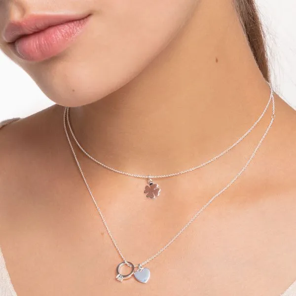 Thomas Sabo Necklace Cloverleaf -Silver Image 2 Harmony Jewellers Grimsby, ON