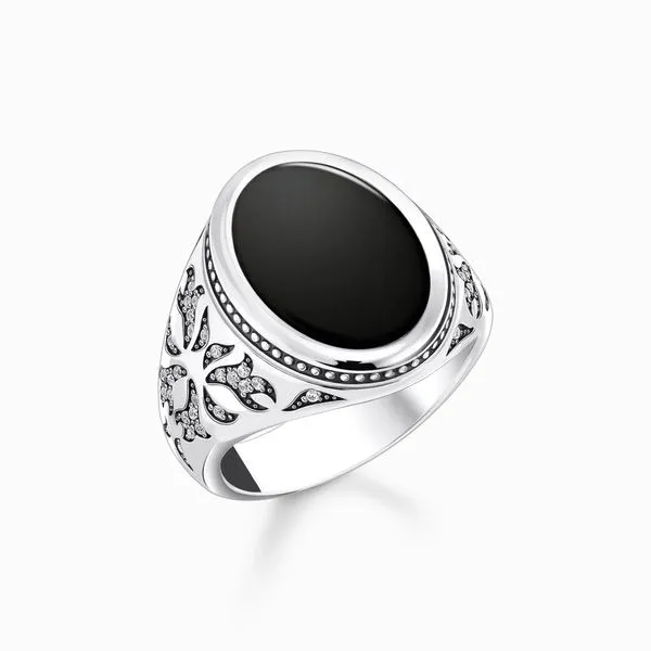 Thomas Sabo Sterling Silver Blackened Onyx Signet Ring Harmony Jewellers Grimsby, ON