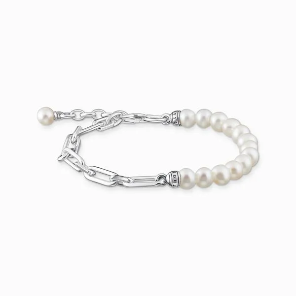 Thomas Sabo Sterling Silver Pearl and Links Bracelet Harmony Jewellers Grimsby, ON