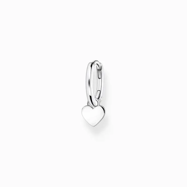 Thomas Sabo Sterling Silver Heart Pendant Single Hoop Earring Harmony Jewellers Grimsby, ON