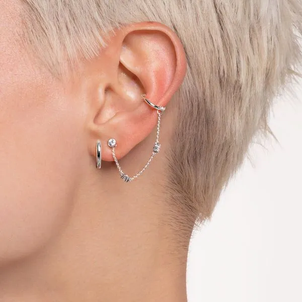 Thomas Sabo Sterling Silver CZ Single Stud Earring Image 3 Harmony Jewellers Grimsby, ON
