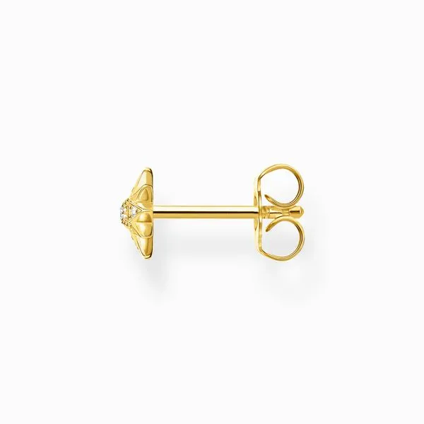 Thomas Sabo Sterling Silver Gold Plated CZ Star Single Stud Earring Image 2 Harmony Jewellers Grimsby, ON