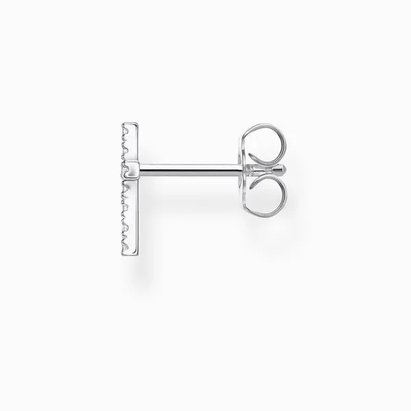 Thomas Sabo Sterling Silver CZ Cross Single Ear Stud Image 2 Harmony Jewellers Grimsby, ON