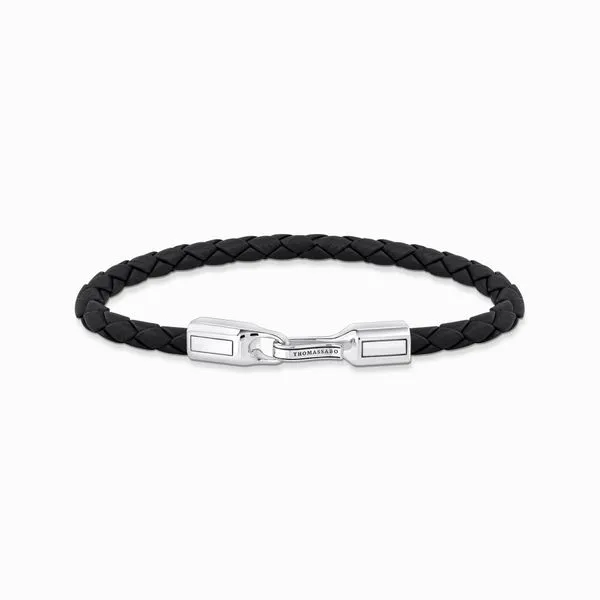 Thomas Sabo Sterling Silver Black Leather Bracelet Harmony Jewellers Grimsby, ON