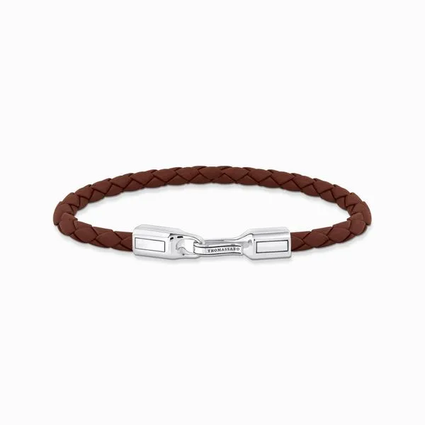 Thomas Sabo Sterling Silver Brown Leather Bracelet Harmony Jewellers Grimsby, ON