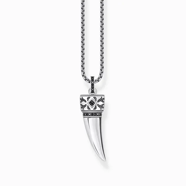Thomas Sabo Sterling Silver Blackened Wolf's Tooth Necklace Harmony Jewellers Grimsby, ON