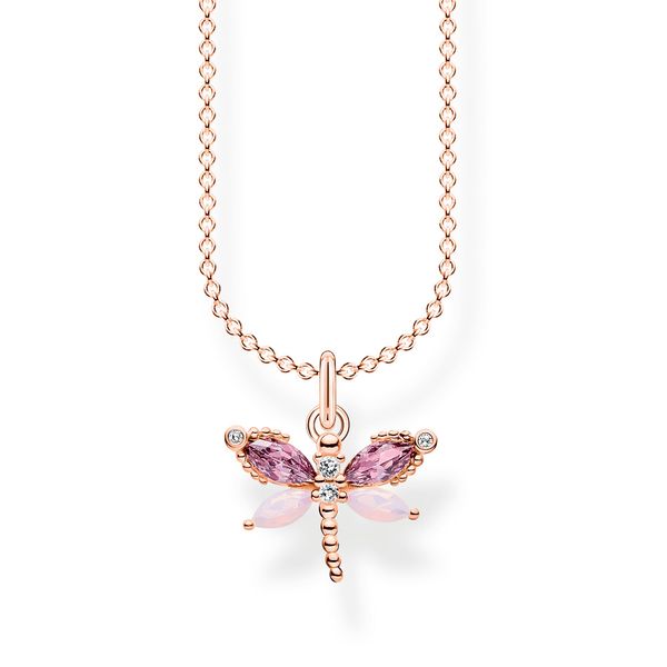 Thomas Sabo Sterling Silver Rose Gold Plated Dragonfly Necklace Harmony Jewellers Grimsby, ON
