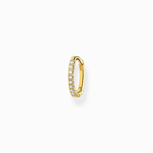 Thomas Sabo Sterling Silver Gold Plated CZ Single Hoop Earring Harmony Jewellers Grimsby, ON