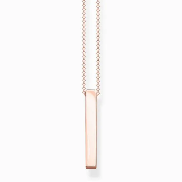 Thomas Sabo Sterling Silver Rose Gold Plated Bar Necklace Harmony Jewellers Grimsby, ON