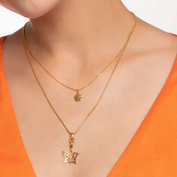 Necklace Cloverleaf - Gold Image 2 Harmony Jewellers Grimsby, ON