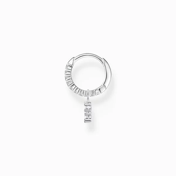 Thomas Sabo Sterling Silver Star Pendant CZ Single Hoop Earring Image 2 Harmony Jewellers Grimsby, ON
