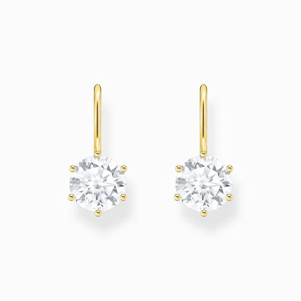 Thomas Sabo Sterling Silver Gold Plated CZ Earrings Image 2 Harmony Jewellers Grimsby, ON