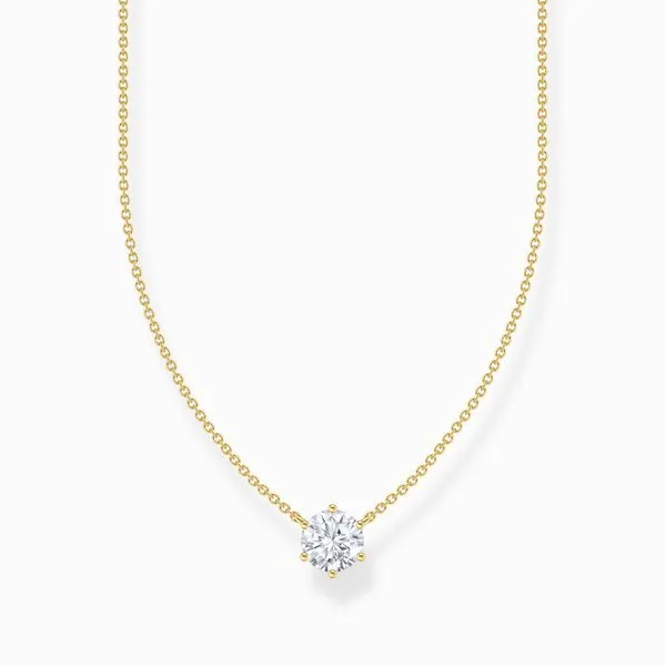 Thomas Sabo Sterling Silver Gold Plated CZ Necklace Harmony Jewellers Grimsby, ON
