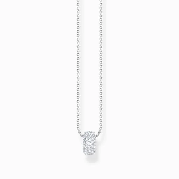 Thomas Sabo Sterling Silver Necklace With Ring Pendant And White Zirconia Harmony Jewellers Grimsby, ON