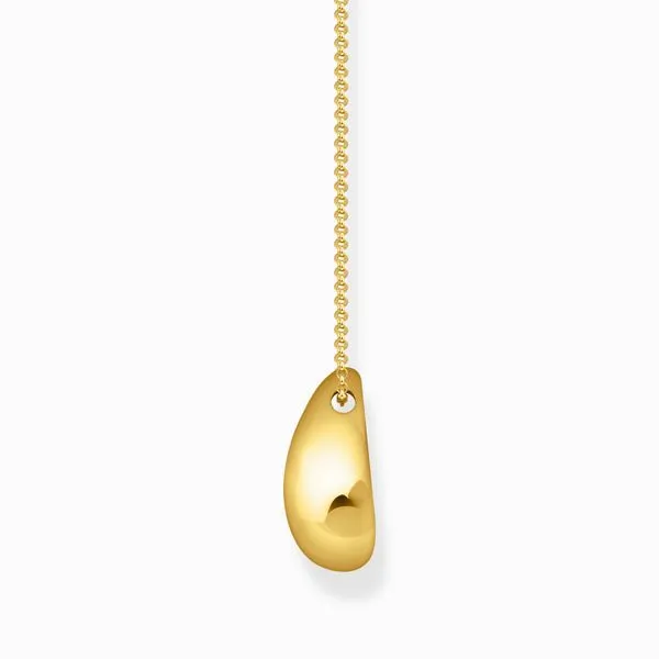 Sterling Silver Gold-Plated Necklace With Pendant In Organic Drop-Shape Image 2 Harmony Jewellers Grimsby, ON