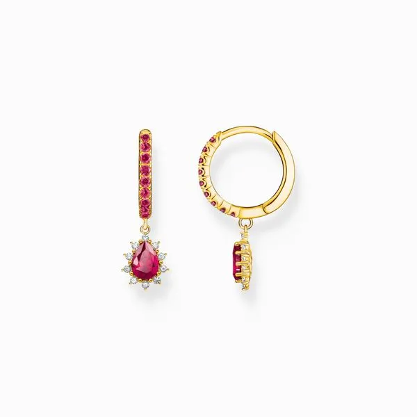 Thomas Sabo Gold-Plated Hoop Earrings With Pendant Vintage Romance Harmony Jewellers Grimsby, ON