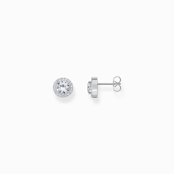 Thomas Sabo Silver Halo Ear Studs With White Zirconia In Brilliant Cut Harmony Jewellers Grimsby, ON