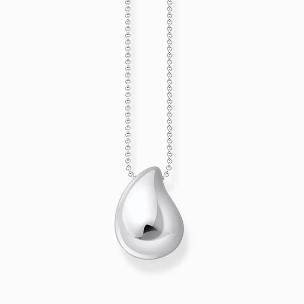 Thomas Sabo 45 - 50cm Sterling Silver Necklace With Pendant In Organic Drop-Shape Harmony Jewellers Grimsby, ON