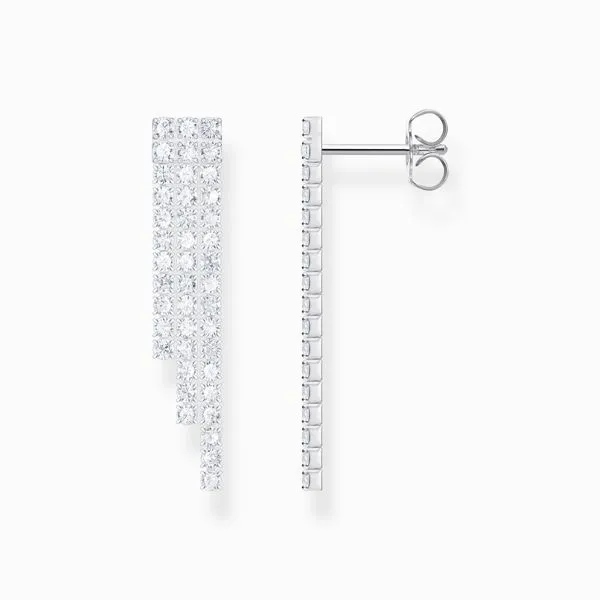 Thomas Sabo Sterling Silver Earrings In Waterfall Design With White Zirconia Harmony Jewellers Grimsby, ON
